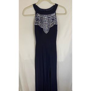 Maxi Rhinestone Halter Dress